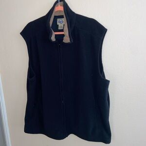 vintage vest black sleeveless fleece sweater collared western indie streetwear